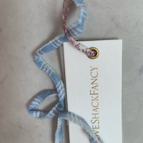 LOVESHACKFANCY💗EMBROIDERED PREPPY PINK/BLUE/WHITE BOW PROTECTIVE FACE MA… - Picture 3 of 11